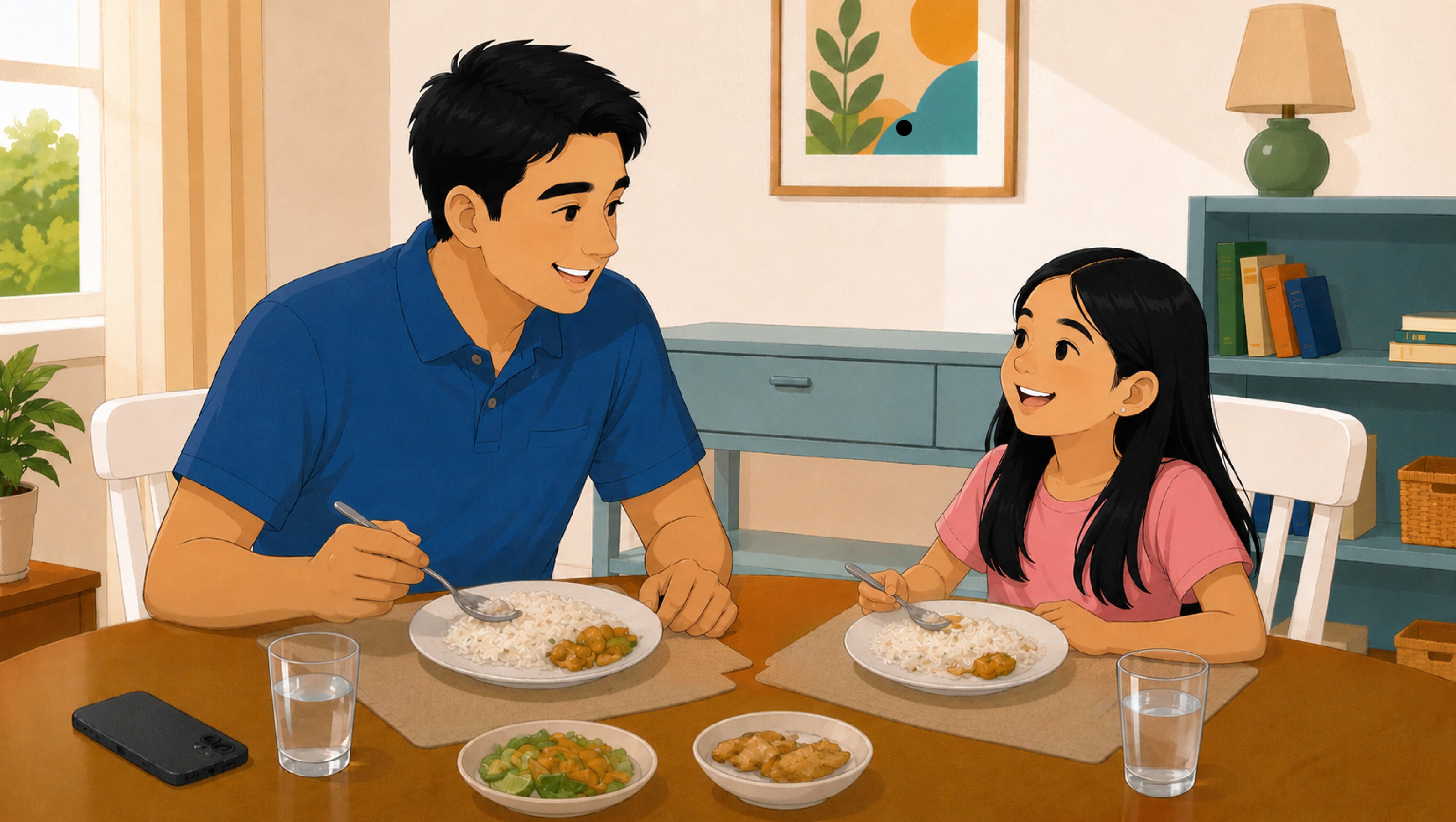 No screens during meals